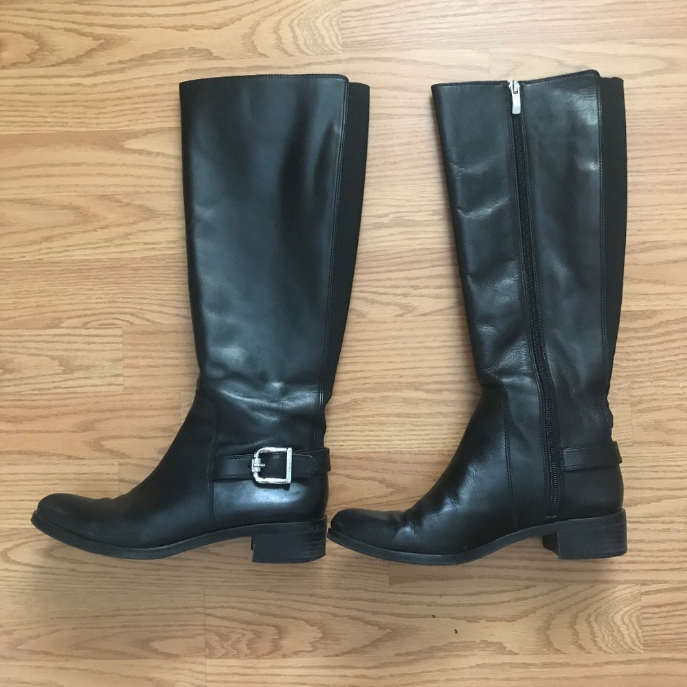 Vince Camuto Tall Black Leather Boots